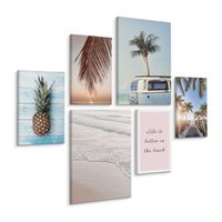 Obrazy Do Salonu Sypialni PALMY Plaża Owoce Natura 90cm x 80cm