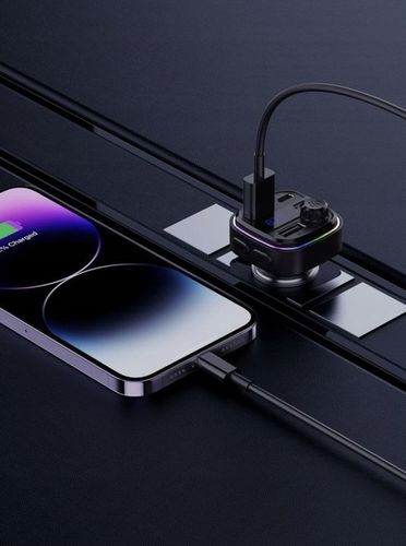 TRANSMITER SAMOCHODOWY FM BLUETOOTH LED USB i USB-C QC 3.1A RECCI na Arena.pl