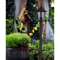 Zewnętrzna LAMPA stojąca STANDARD K-6009B czarny Kaja klasyczna OPRAWA latarenka outdoor metalowa IP44 czarna