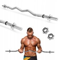 SZTANGA GRYF ŁAMANY 120CM 28MM GWINTOWANY ZACISKI GYMTEK