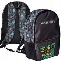 Plecak Szkolny Minecraft Gra Tornister Czarny Młodzieżowy Dwie Komory