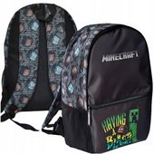 Plecak Szkolny Minecraft Gra Tornister Czarny Młodzieżowy Dwie Komory