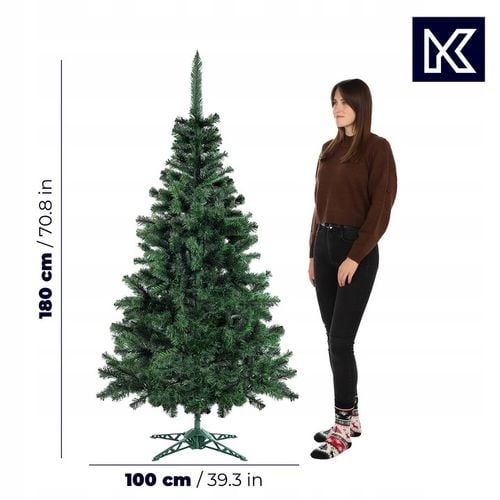 CHOINKA SZTUCZNA JAK ŻYWA 180 cm SOSNA ŚWIERK JODŁA GĘSTA PREMIUM + STOJAK na Arena.pl