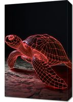 Obraz 40x60cm Neonowy Żółw