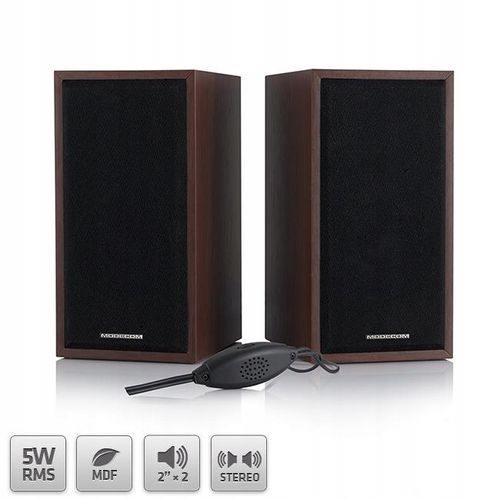 Głośniki 2.0 MODECOM MC-SF05 5W brązowy na Arena.pl