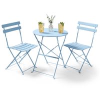 Zestaw balkonowy Orion stół + 2 krzesła Niebieski