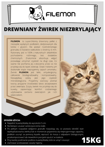 ŻWIREK DREWNIANY FILEMON DLA KRÓLIKÓW CHOMIKÓW KOTÓW 15KG na Arena.pl