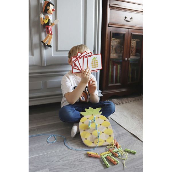 CLASSIC WORLD Wooden Threader Pineapple Pegs 21 pcs. zdjęcie 3