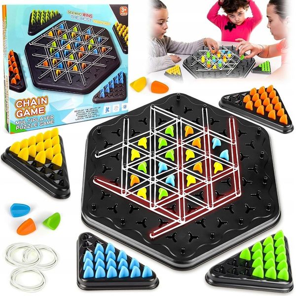 TRIGGLE BOARD GAME CHAIN TRIANGLE CHESS GAME, DESKTOP INTERACTIVE GAME 3D zdjęcie 2