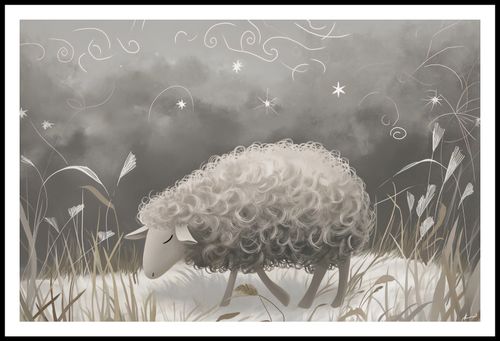 Plakat 91,5x60cm Bujna Owca na Arena.pl