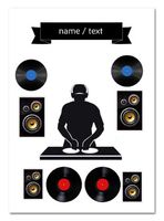 Wydruk cukrowy na tort A5 DJ muzyka klub napis DIY