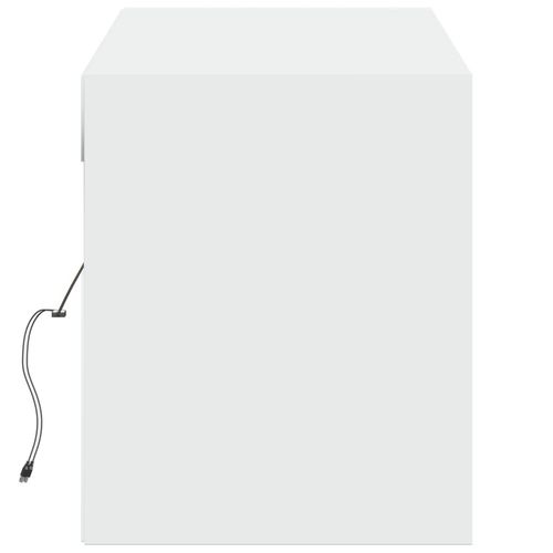 Ścienna szafka TV z LED, biała, 140x31x38 cm na Arena.pl