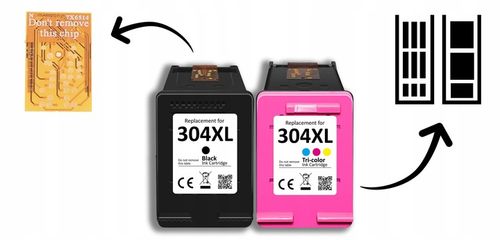 Tusz do HP 304 XL czarny kolor POZIOM TUSZU na Arena.pl