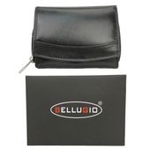 mały portfel damski ze skóry bellugio - czarny