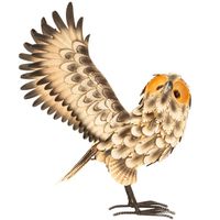 SOWA DEKORACYJNA Ozdoba do Ogrodu Domu 43cm metal