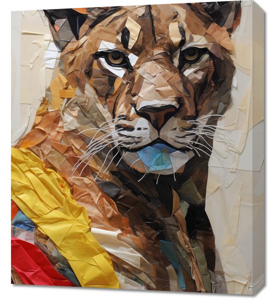 Obraz 60x70cm Papierowy Tygrys zdjęcie 1