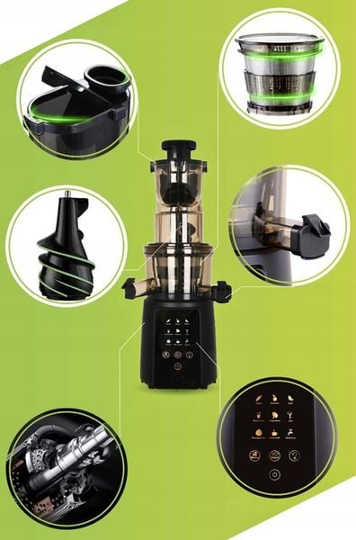 WYCISKARKA WOLNOOBROTOWA DO SOKÓW JAKOŚĆ PREMIUM! CYFROWY PANEL DOTYKOWY! zdjęcie 4