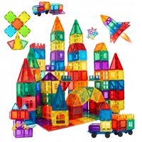 ZESTAW 100 MAGNETYCZNYCH KLOCKÓW KONSTRUKCYJNYCH ROZWIJAJĄCY TWÓRCZOŚĆ