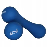 ZESTAW HANTLI 2X2 KG HANTLE WINYLOWE HANTELKI SPORTVIDA
