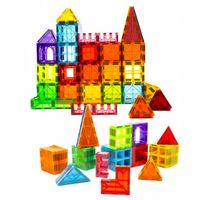 Klocki konstrukcyjne EDUKACYJNE 3D kulki rurki dla dzieci 108el MAGNETYCZNE