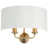 Lampa naścienna Highclere 98937 Endon rustykalna biała mosiądz