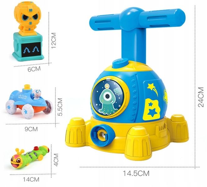 Samochód WYRZUTNIA BALONÓW XXL DUŻY ZESTAW Rakieta AUTKA AERODYNAMICZNE zdjęcie 10