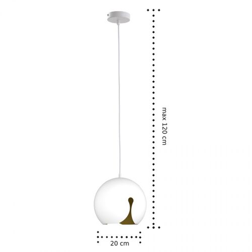 Lampa wisząca 1xE27 MALAGA SMALL WHITE na Arena.pl