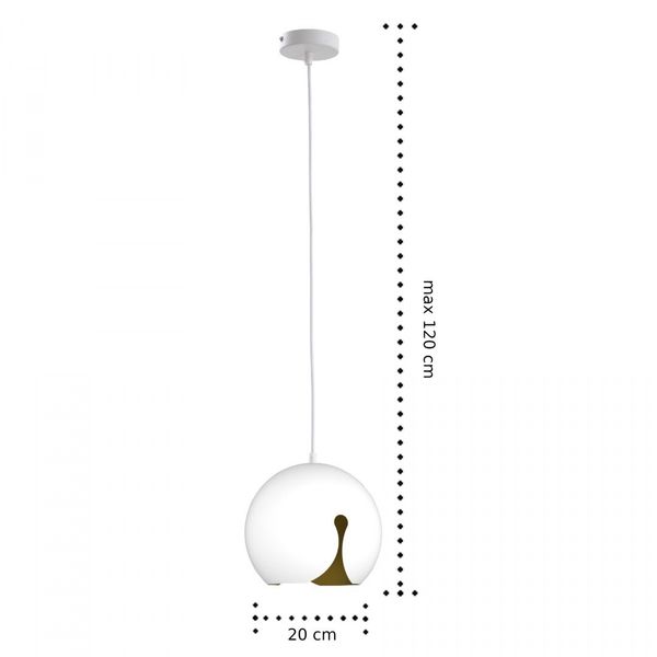 Lampa wisząca 1xE27 MALAGA SMALL WHITE zdjęcie 3