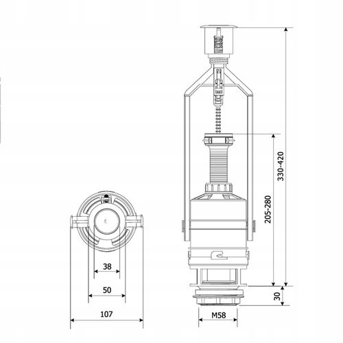 Zawór Spustowy do Spłuczki CERSANIT ROCA KOŁO Start + Zestaw Naprawczy WC na Arena.pl