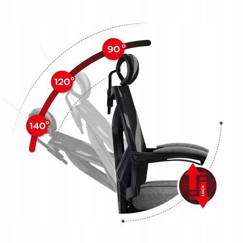 Fotel ergonomiczny Huzaro COMBAT 5.0 Grey na Arena.pl