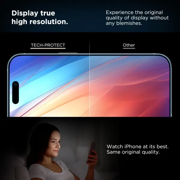 szkło hartowane tech-protect quick set+ 2-pack na iphone 15 pro zdjęcie 4