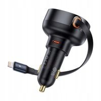 Ładowarka samochodowa Baseus Enjoyment Pro z kablem Lightning + USB-C 55W
