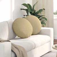 Poduszki na siedziska 2 pcs Szary zielony Ø 50 cm