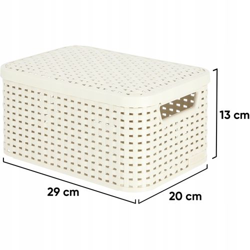 Curver Koszyk Pudełko Z Pokrywką Pojemnik Kremowy na Arena.pl