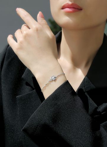 Bransoletka srebrna rodowana kotek dla dziewczynki srebro 925 na Arena.pl