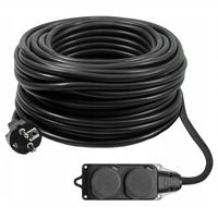 PRZEDŁUŻACZ BUDOWLANY OGRODOWY 10M 3X1,5 IP44 ROZGAŁĘŹNIK PODWÓJNY