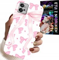 ETUI DO MOTOROLA G32 - RÓŻOWE WSTAZKI WSTĄZKA MODNE WZORY CASE