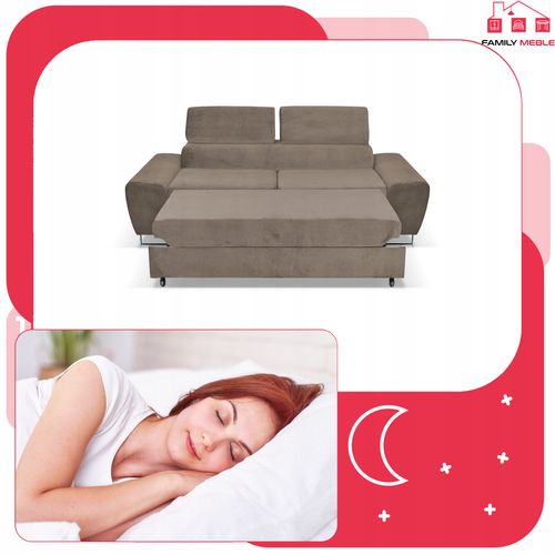 Zestaw mebli wypoczynkowych salonu Bosso Sofa 2os fotele brąz Family Meble na Arena.pl