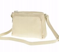 Laura Biaggi - torebka listonoszka skóra naturalna jasny beżowy TS 66-5542