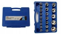 ZESTAW NASADKI SPLINE 12 KĄTNE KLUCZE NASADOWE 1/2'' 8-36MM 21 SZT 021-03