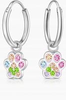 Kolczyki srebrne dla dzieci wiszące kolczyki łapki kółka dla