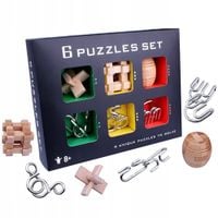 Łamigłówki logiczne Układanka puzzle zagadki gry 6szt