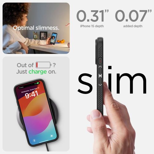spigen liquid air iphone 15 matte black na Arena.pl