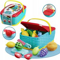 ZESTAW KOSZYK Z PRODUKTAMI OWOCE NA RZEPY DO KROJENIA SKLEP KUCHNIA