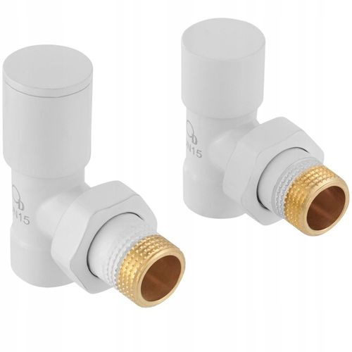 ZESTAW ZAWORÓW DO GRZEJNIKA KĄTOWY BIAŁY 1/2 na Arena.pl