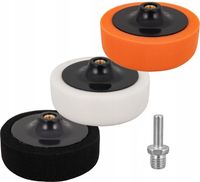 GĄBKI POLERSKIE 125mm PADY NA POLERKĘ WIERTARKĘ POLERKA - KOMPLET 3