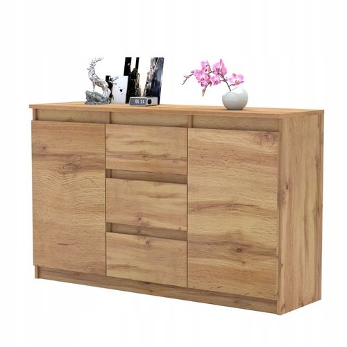 Komoda ANTRACYT WOTAN z szufladami Duza Szafka AGA 120cm do Sypialni na Arena.pl