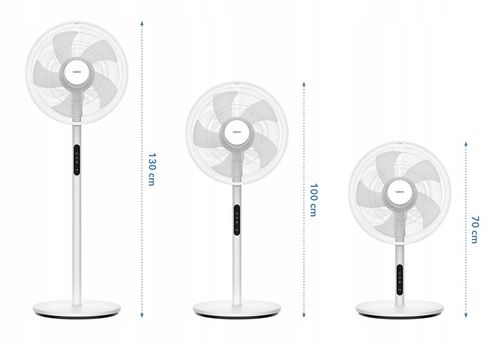 Wentylator stojący HYG wiatrak podłogowy cichy mocny 5 łopatek aż 45cm XXL na Arena.pl