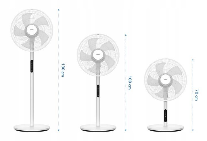 Wentylator stojący HYG wiatrak podłogowy cichy mocny 5 łopatek aż 45cm XXL zdjęcie 8