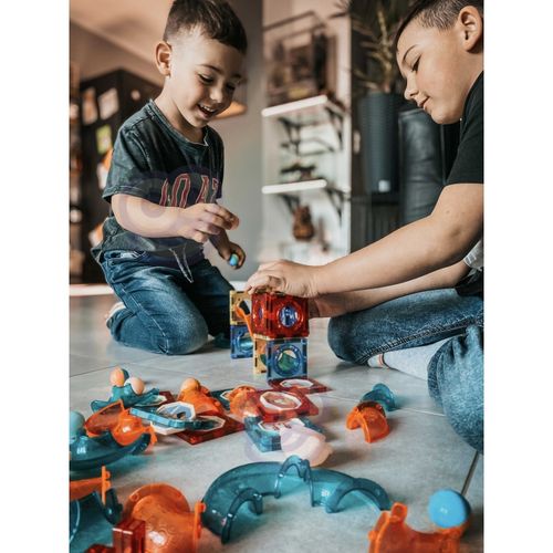 WOOPIE Klocki Magnetyczne Tor Kulkowy Świetlny Kulodrom 49 el. na Arena.pl